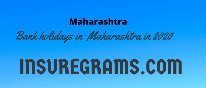 Bank Holidays in Maharashtra 2020