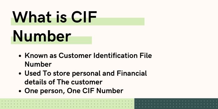 What is CIF Number