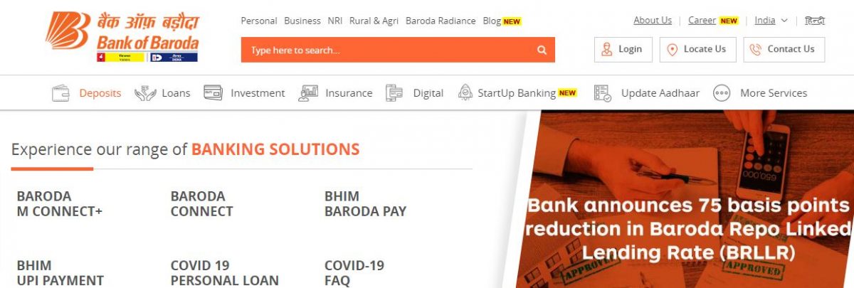 bob net banking website