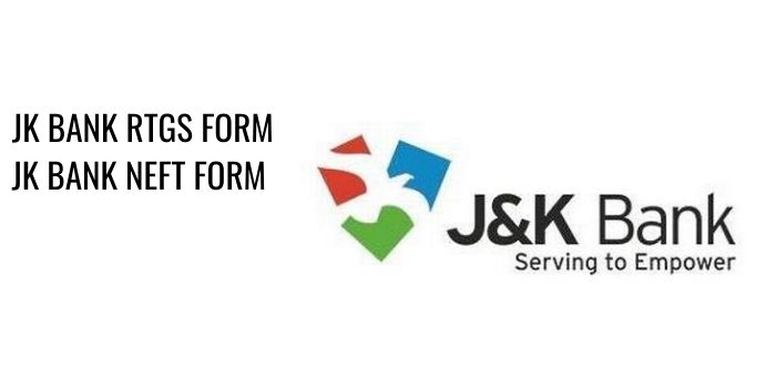 jk bank RTGS NEFT FORM PDF