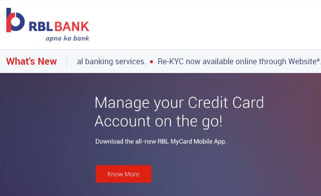 RBL Bank Net Banking Secure Login, Register