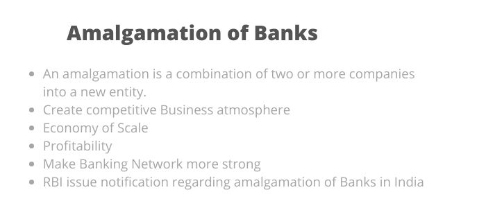 Amalgamation of Banks